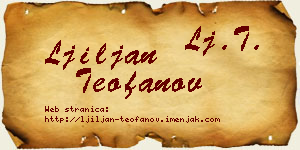 Ljiljan Teofanov vizit kartica